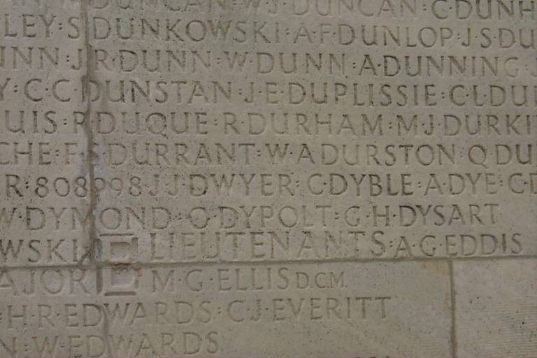 William's Name on the Memorial